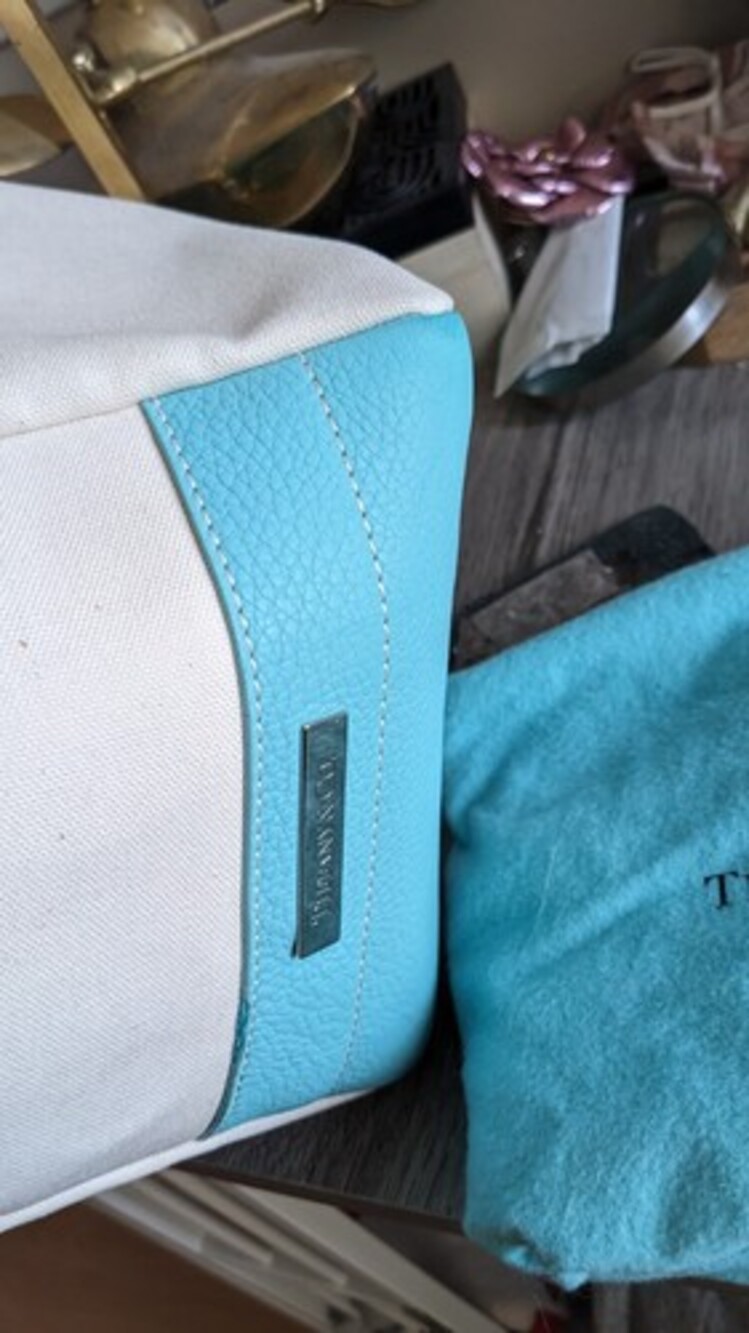 Tiffany Women's Canvas,Leather Shoulder Bag,Tote Bag Off-white,Tiff... BF576898 - Picture 16 of 16